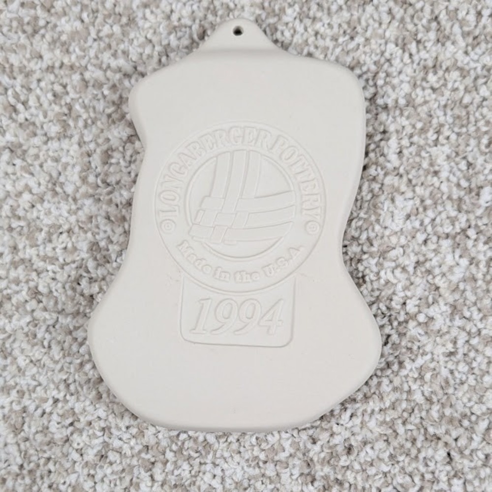 1994 Longaberger Pottery Mama and Baby Bunny Cookie Mold 1994 Made in USA - Picture 3 of 5
